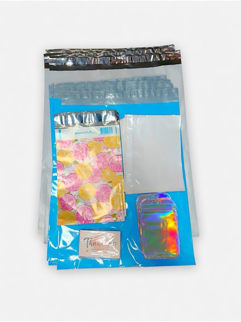 POLY-MAILERS- BUNDLE- Thank You Cards & Label Adhesive